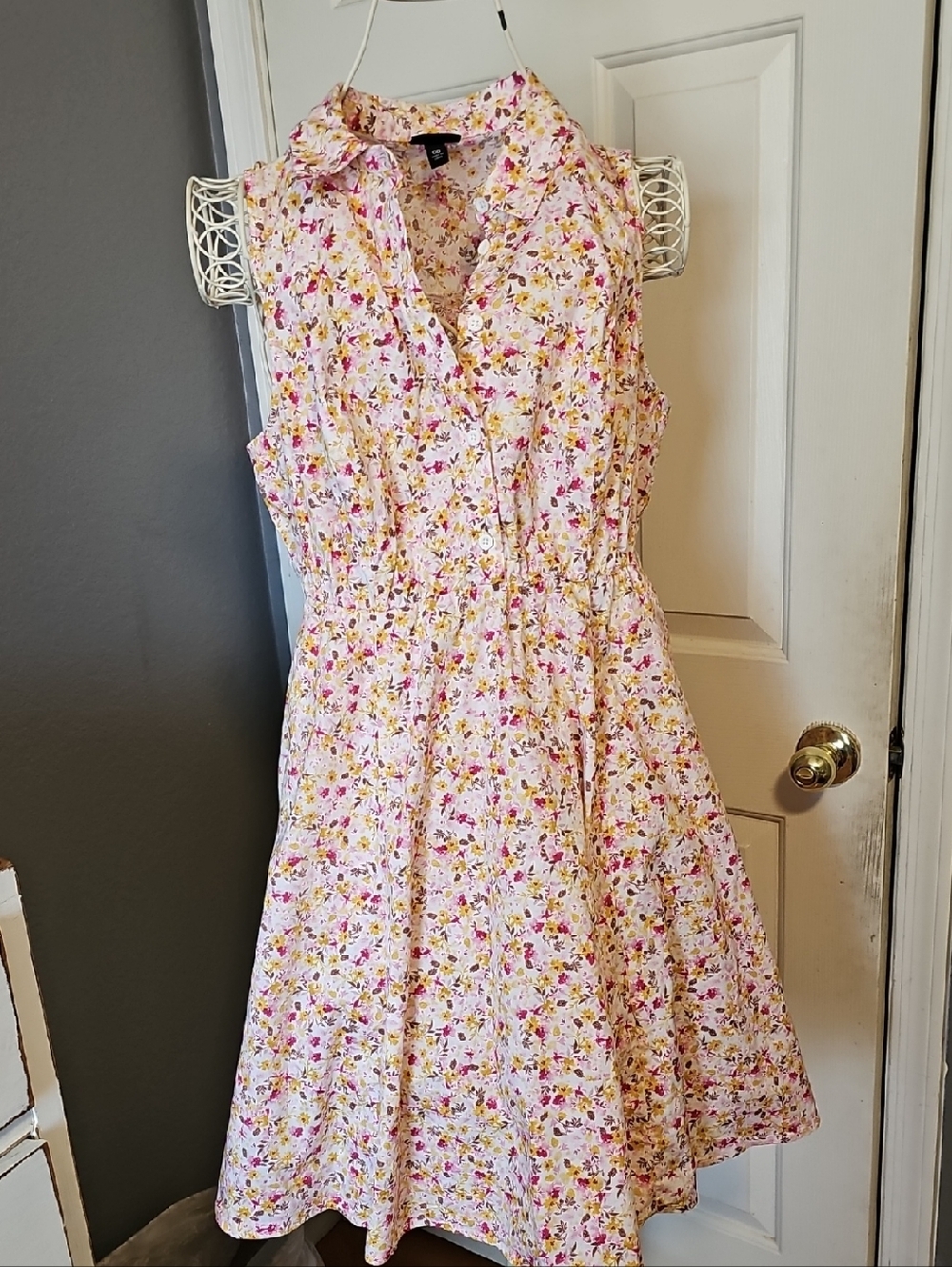 Torrid Yellow and Pink Floral Dress